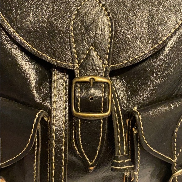 Moroccan Leather Backpack - Picture 2 of 15